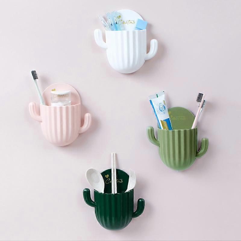 Hanging Bathroom Kitchen Utensil Box Toothbrush Storage Rack Wall-mounted Toothbrush Holder