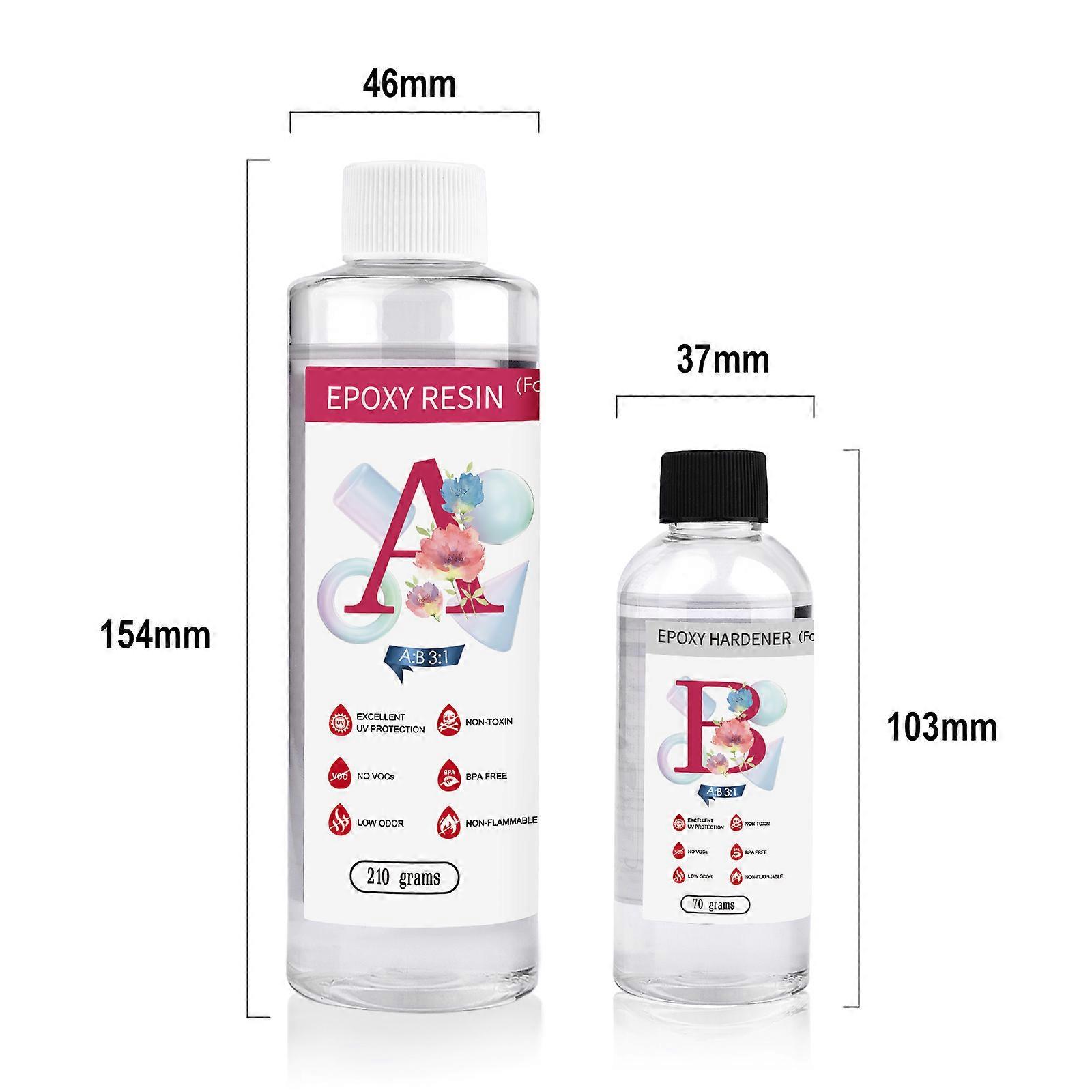 3:1 epoxyharpiks sæt sæt AB krystal lim smykker gør gennemsigtig blandet klar DIY harpiks form smykker crafs 100g/280g/400g/1000g