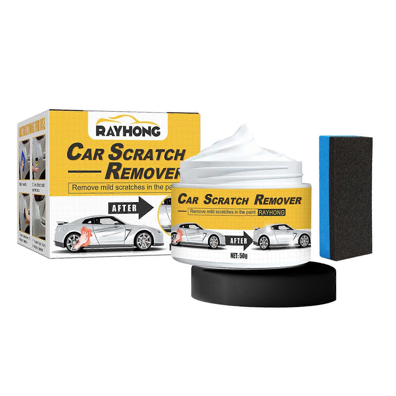 Car Polishing Compound Scratch Remover with Sponge Waterproof Lasting Auto Scratch Covering Agents for Van Vehicle
