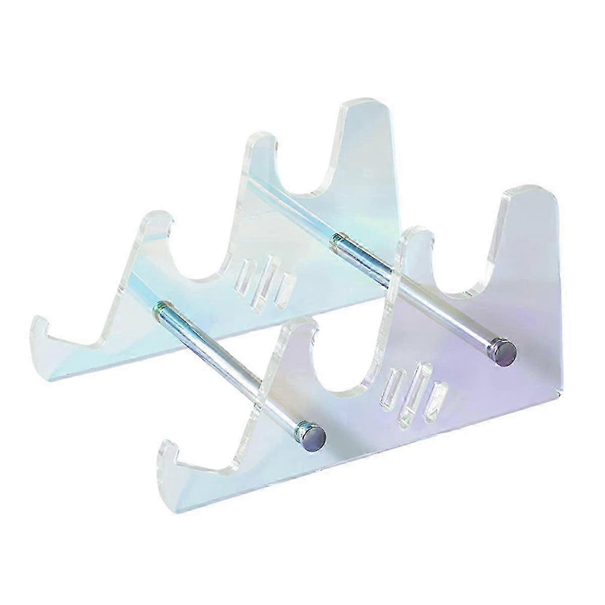 Supporto per tastiera in acrilico multicolore rimovibile, vassoio trasparente per scrivania, supporto per tastiera per computer multicolore a 3 strati