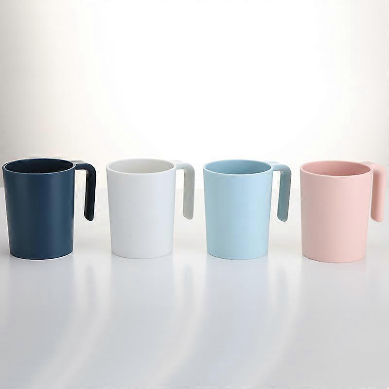 4pcs Plastic Cup with Handle,400ml Unbreakable