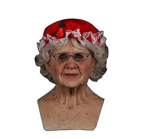 Granny Wearing Hat Cosplay Mask