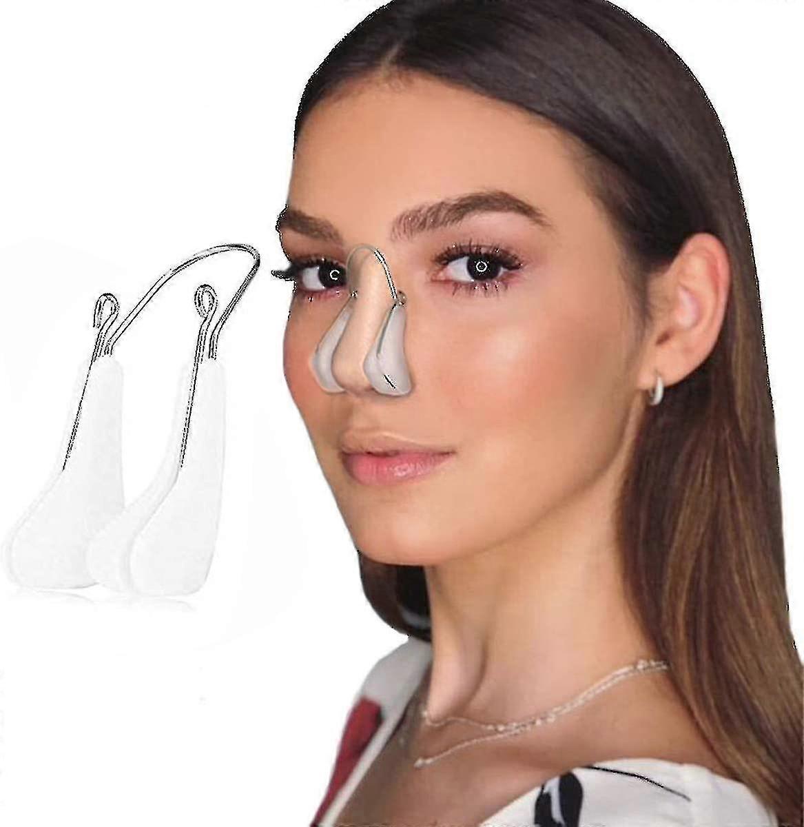 Nose Trimmer Nose Beauty Lifting Silicone Nose Bridge Smoothing Corrector For Wide And Crooked Nose(1pcs-white)