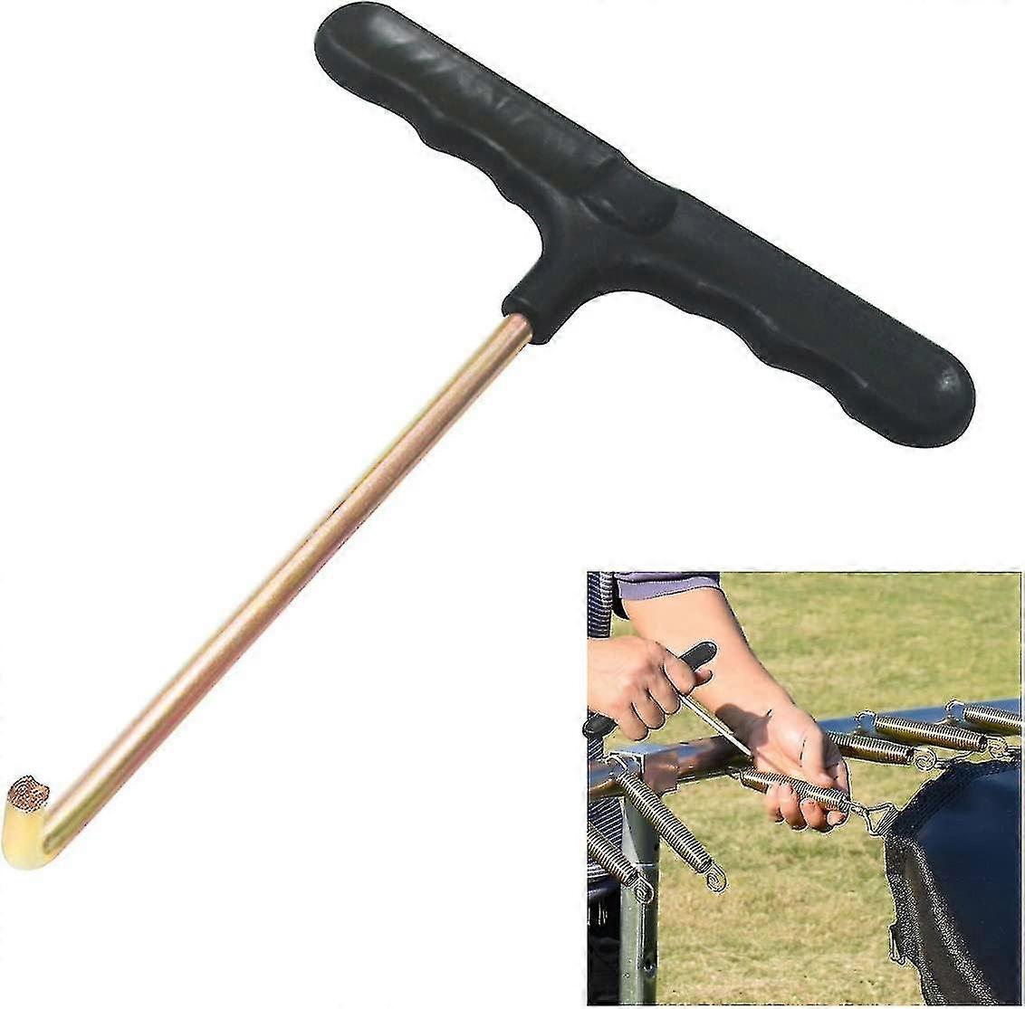 Trampoline Spring Pull Tool - Lätt T-krok tillbehör för trampolinfjädrar