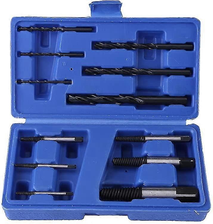 12 piece bolt stud removal tool, practical broken nut screw extractor screw and bolt removal tool kit - drill bit extractor pin, drilling guide