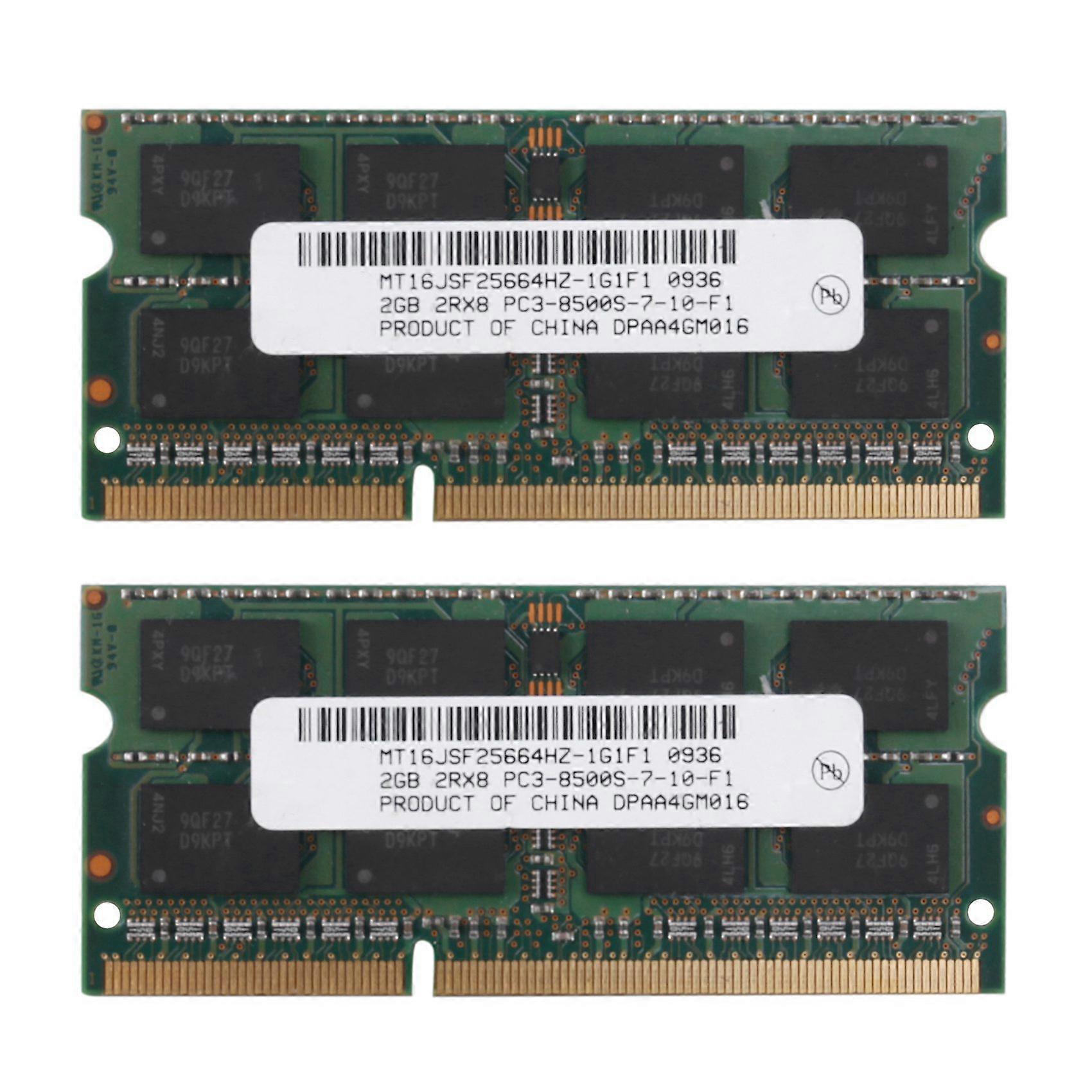 2X DDR3 2GB Laptop Memory Ram 2RX8 PC3-8500S 1066MHz 204Pin 1.5V Notebook RAM