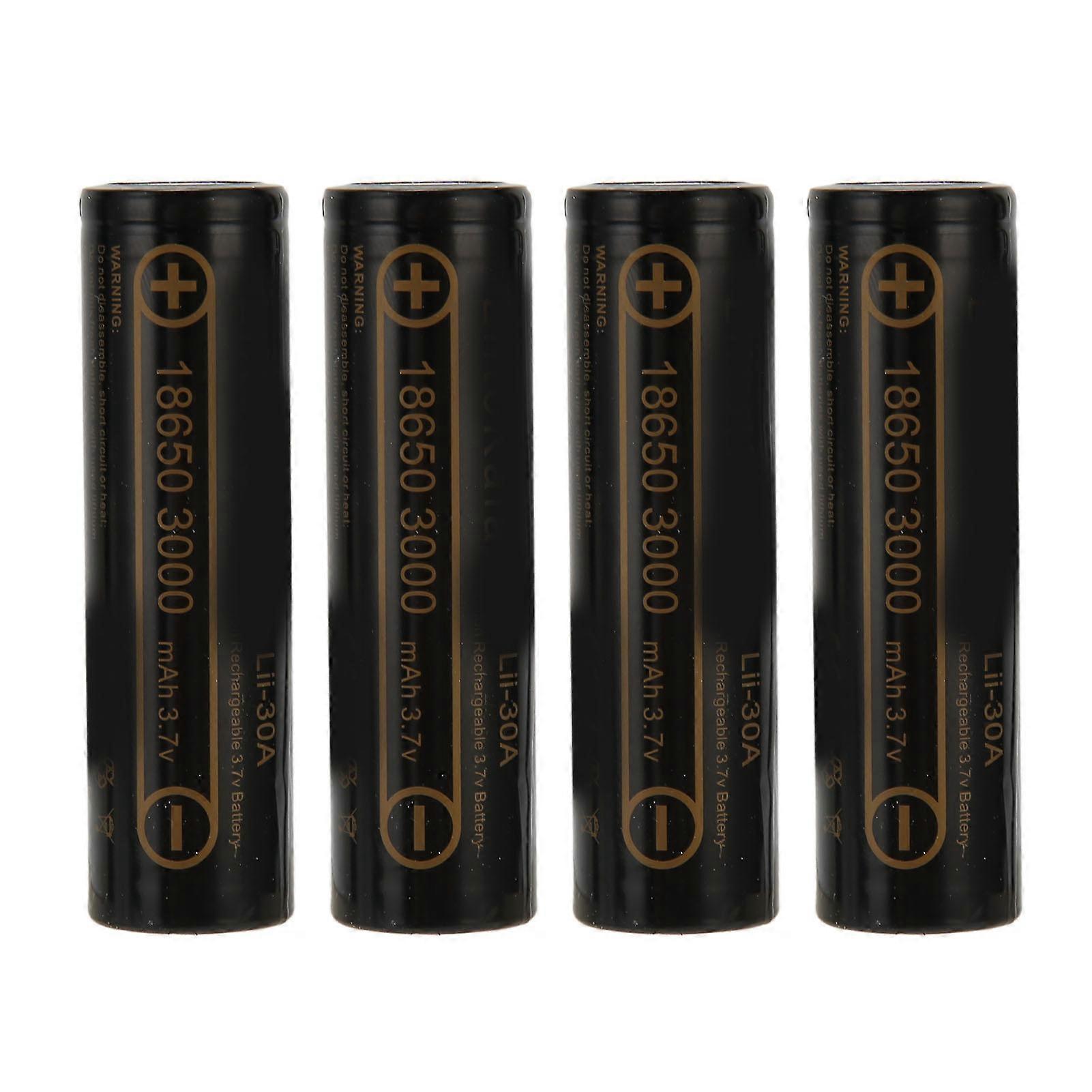 4PCS 3.7V 18650 Rechargeable Battery 3000mAh Stable Multiple Protection Li Ion Rechargeable Battery
