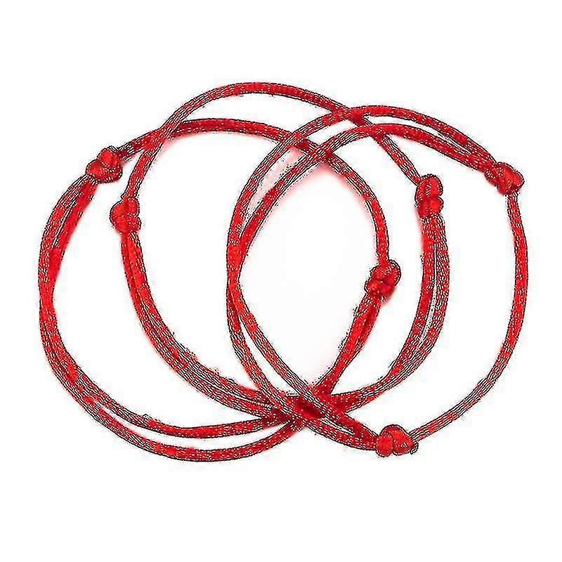 10pcs Simple Red Cord Bracelet