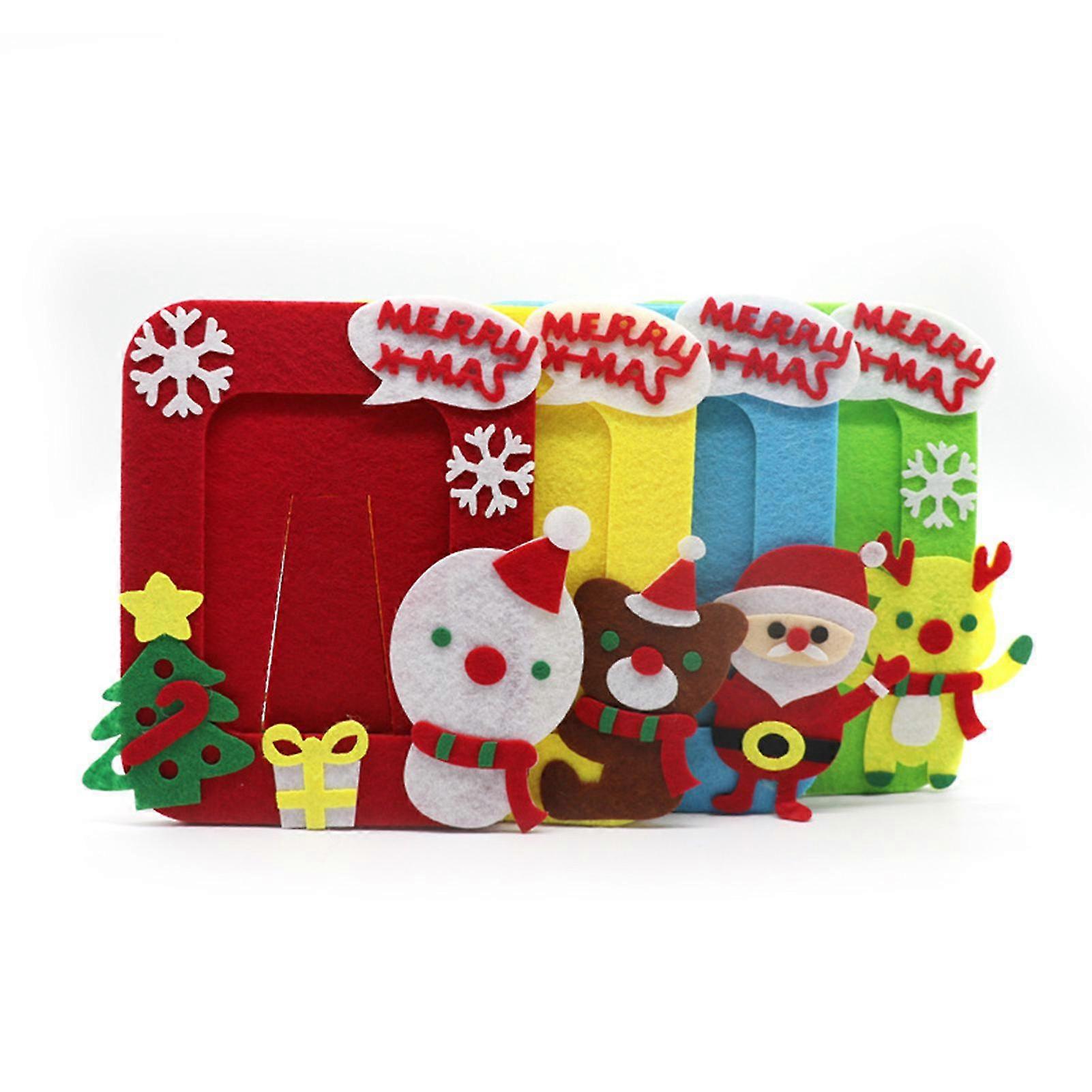Photo Frame Material Package Assembly Easily Imagination Festive New Year Handmade Christmas Photo Frame for Children