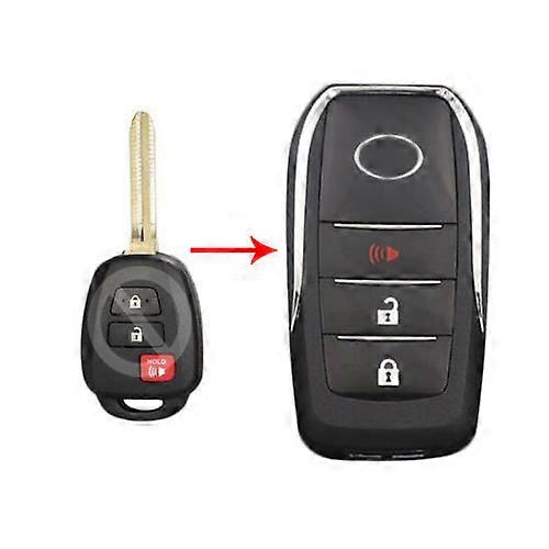 2/3/4 Buttons Flip Remote Key Shell Case Cover Housing Fob for Toyota Camry Corolla RAV4 Highlander Tacoma with TOY43 Blade
