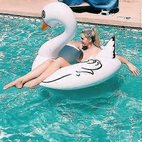 Swan Shaped Inflatable Floating Swimming Safety Pool Ring