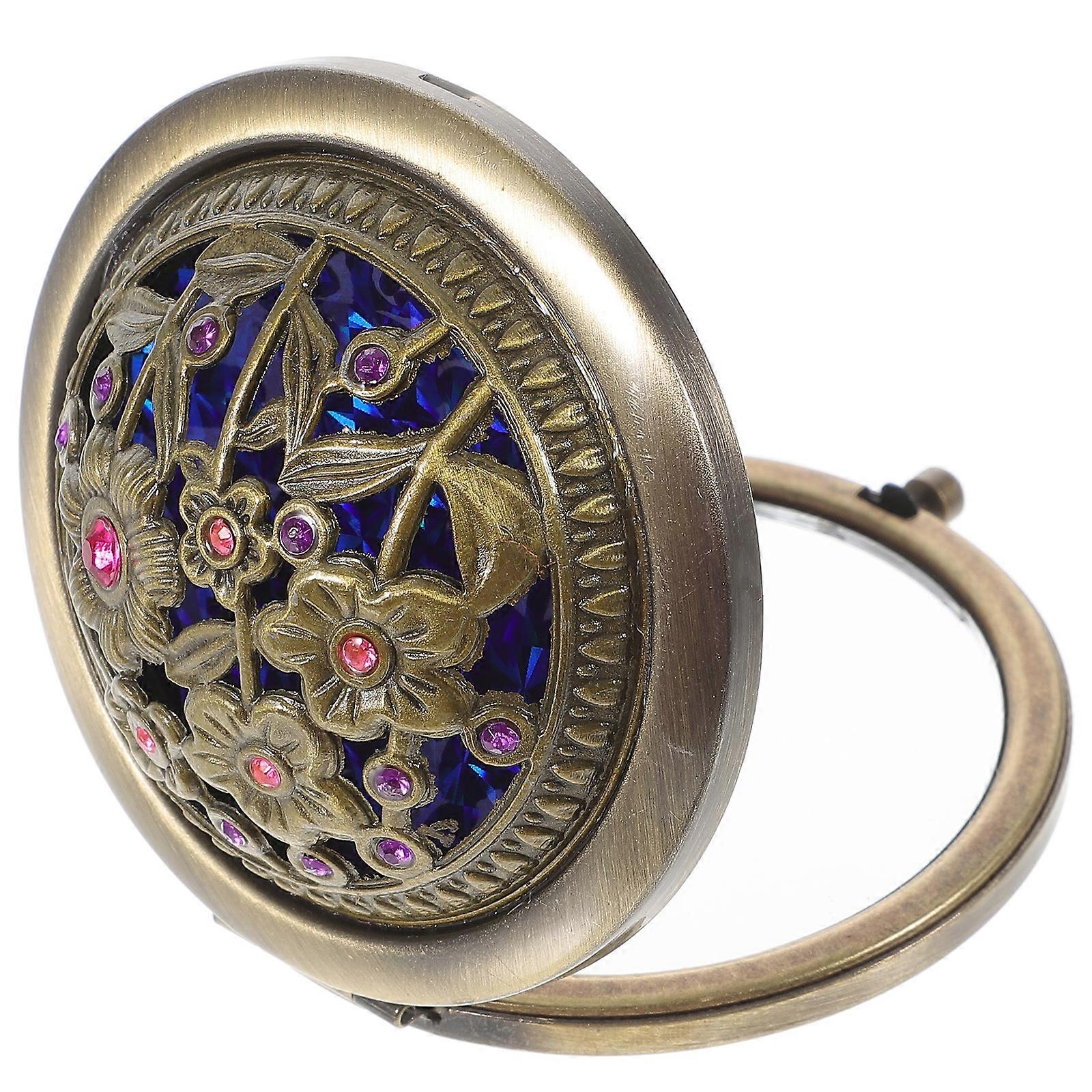 Mini Round Double-sided Foldd Cosmetic Makeup Bolsa Espelho espelho