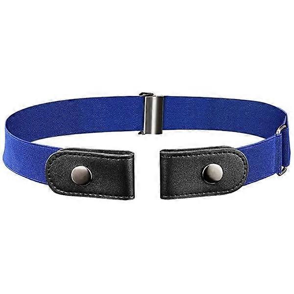 Blue Belt Waist belt without buckle Elastic Blue