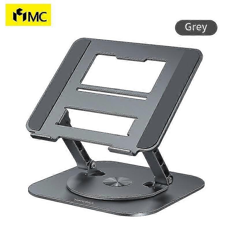 Mc Ls928 Laptop Stand 360 Rotatable Notebook Holder Liftable Aluminum Alloy Stand Compatible With 9.7-17 Inch Laptop(Grey)