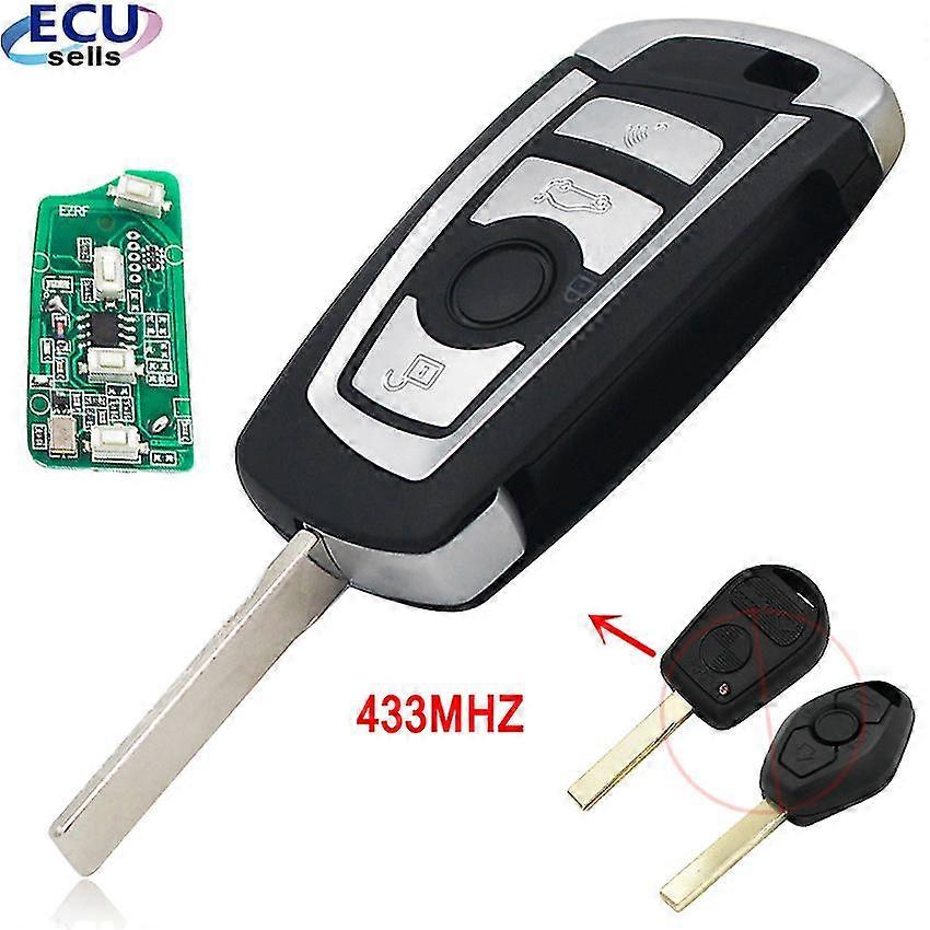 Modified Flip Remote Key 4b 433mhz With/without Pcf7935aa Id44 Chip For Bmw E38 E39 E46 M5 X3 X5 Z3 Z4 Hu92 Blade