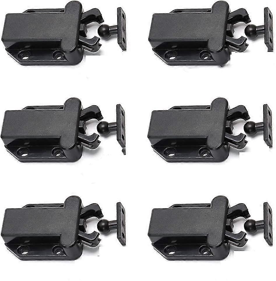 6 Pieces Push to Open Touch Release Cabinet Latches Non Magnetic Drawer Latches Cabinet Closet Furniture Door Latch Touch Latch
