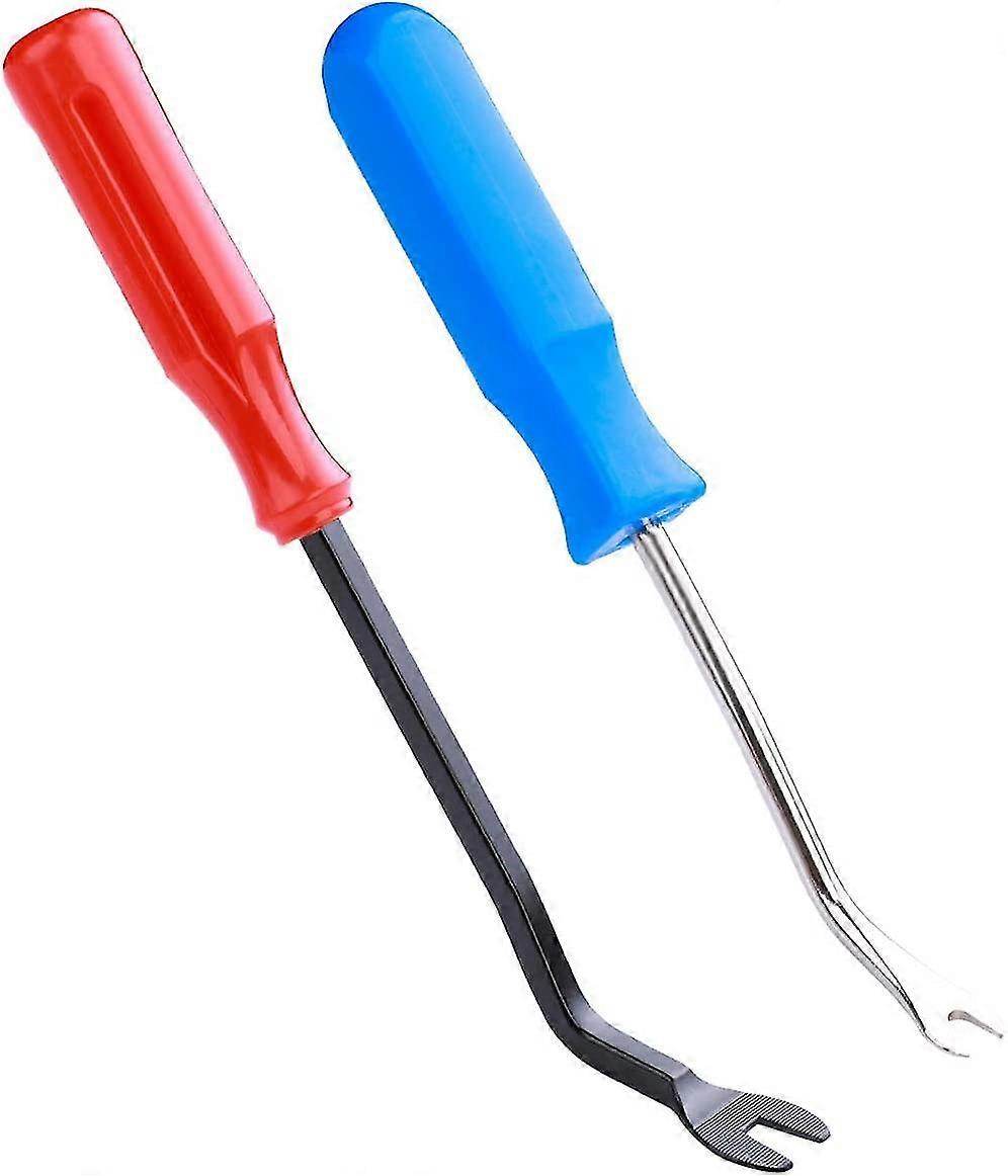 2pcs Upholstery And Construction Staple Remover With Tack Puller Tool, Nail Puller, Carpet Remover, For Removing All Kinds Of Staples For Furniture, F