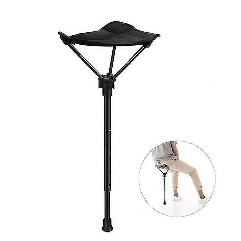 キャンプスツール格納式スティックチェア屋外4ギア高さ調節可能シート