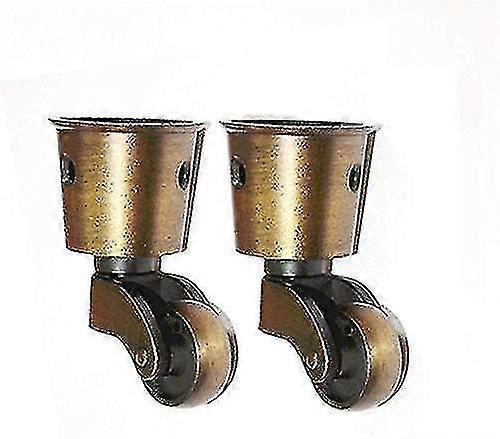Set mit 2 Schwerlast-Messingrollen - Universal-Möbelräder