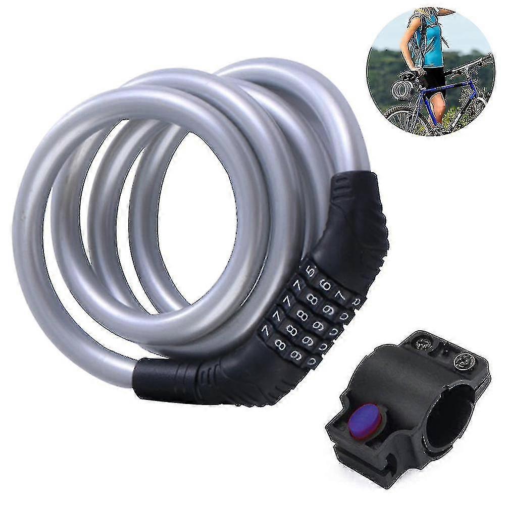 Bicycle Locks Cable Coiled Secure Resettable Combination