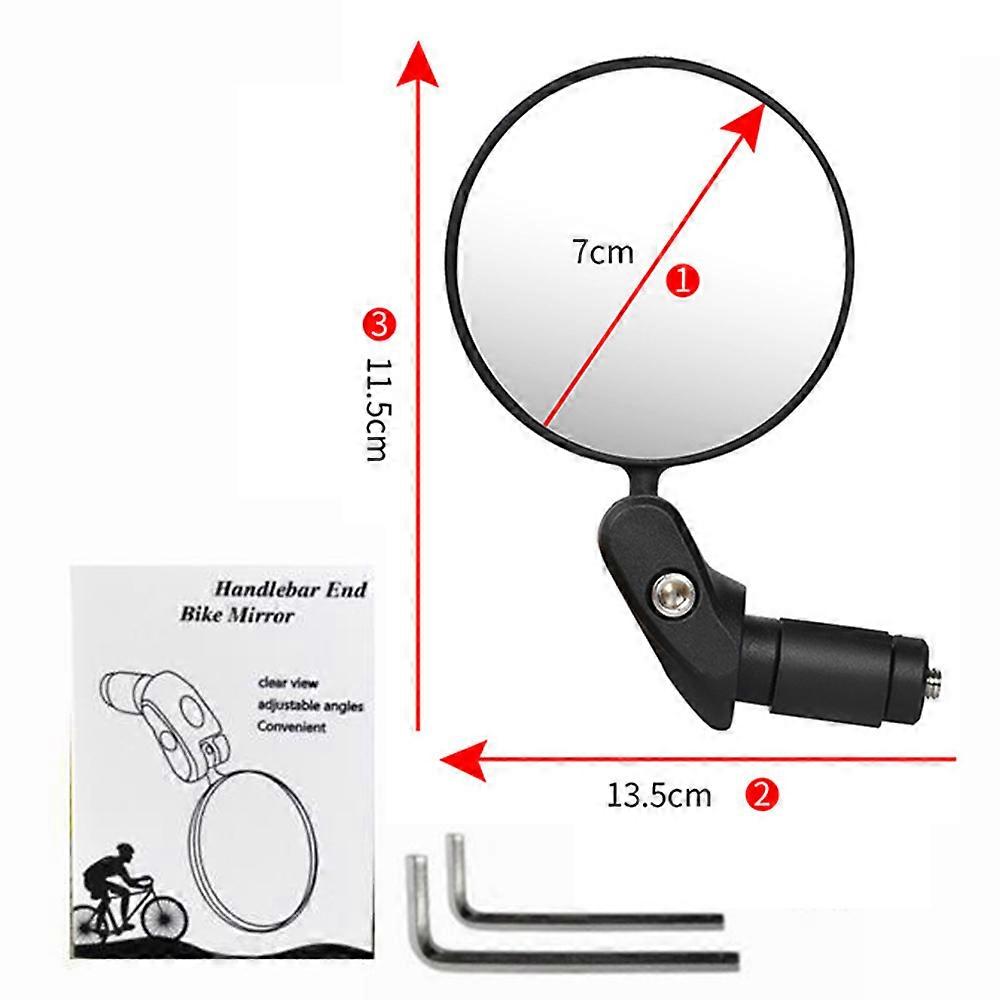 Bicycle Handlebar Rear View Bike Mirror Cycling Wide Range Back Sight Reflector Angle Adjustable Acrylic Convex Accessories