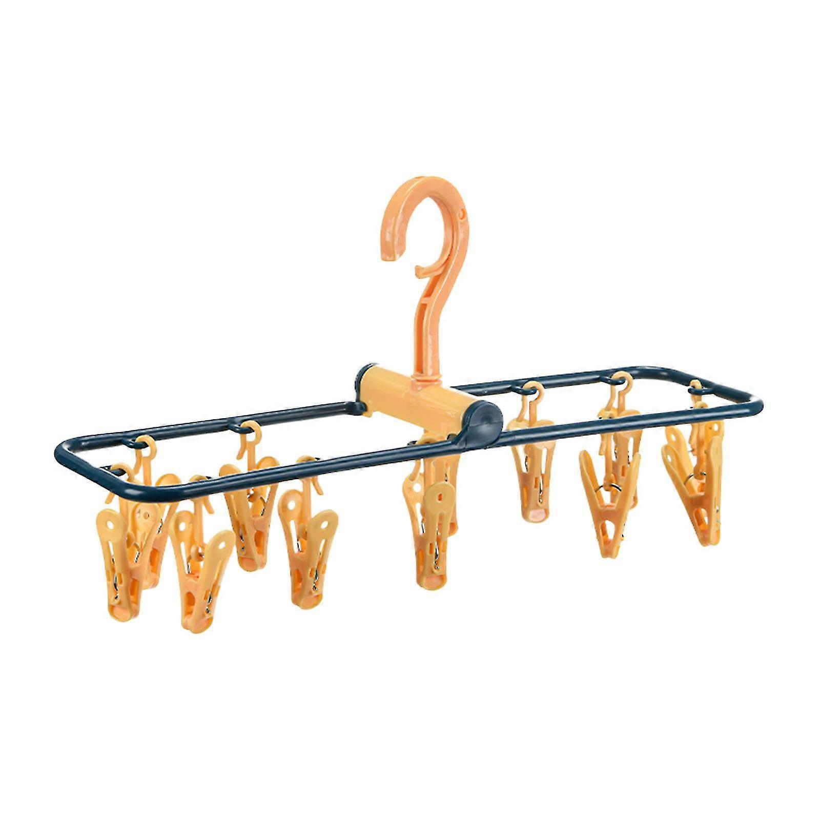 360 Multi Clip Hanger Plastic Foldable Household Windproof Clip Socks Underwear