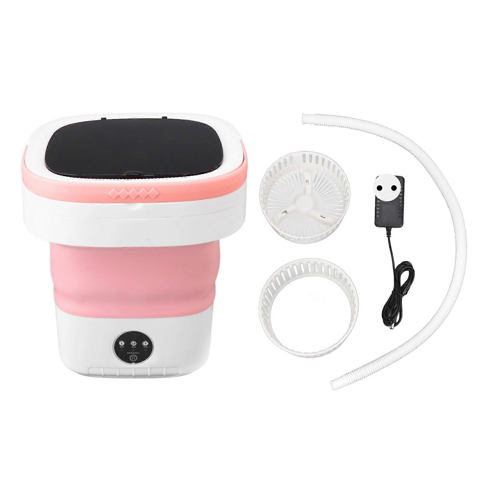 7.5L Mini Portable Bucket Washer Foldable Washing Machine with Soft Spin Dry and Drainage Pipe 100240V