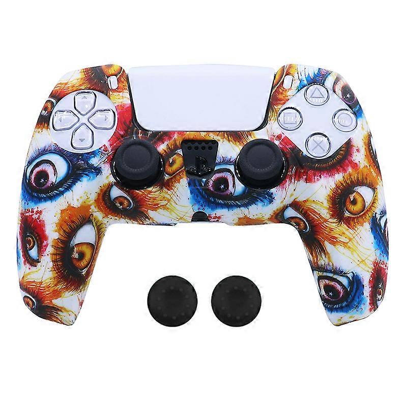 Anti-slip Silicone Cover Skin For Ps5 Controller Gamepad Joysticks Case Thumb Stick With Grip Caps - Cases