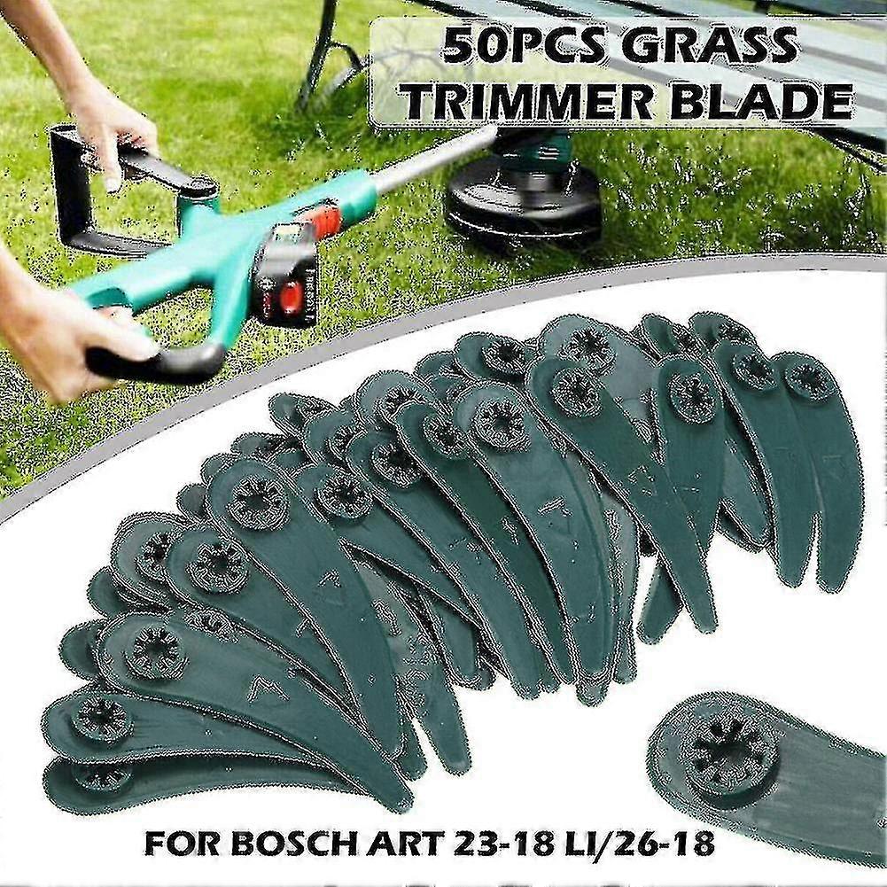 50 Pcs Grass Strimmer Trimmer Plastic Blades