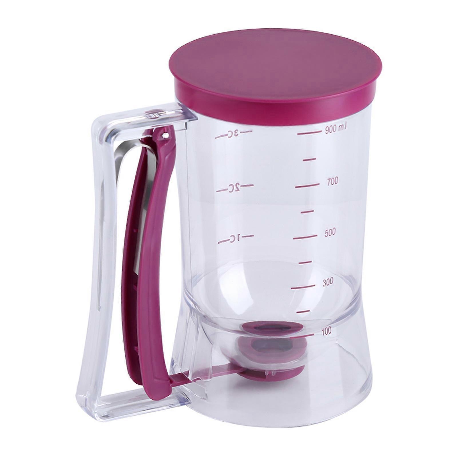 900mL Manual Batter Dispenser Cupcake Pancake Waffle Measuring Cup Kitchen Baking Tool