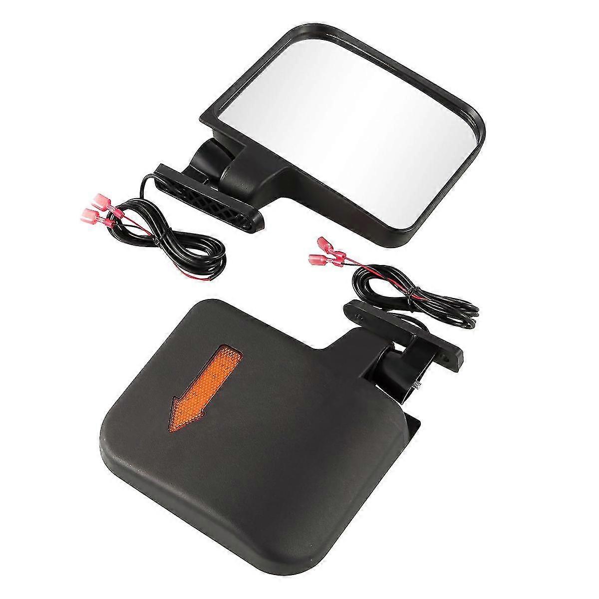 Golf Cart Side Mirrors With Led Turn Signal Light For Club Car And Others Golf Cart