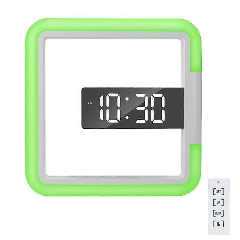 Multifunctional Square RGB Thermometer Digital Alarm Clock