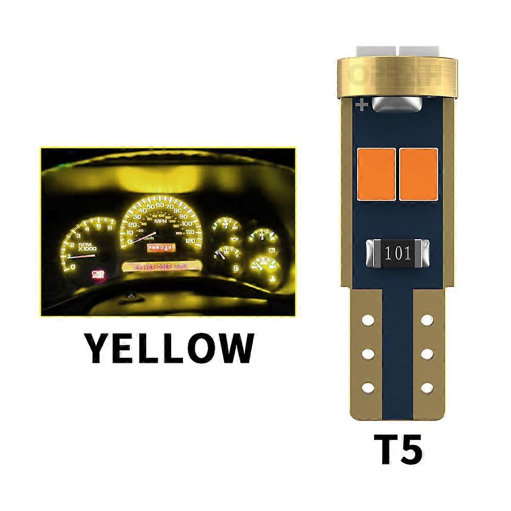 Oprah 10pcs T5 LED Bulb W3W W1.2W Led Canbus Interior car lights Dashboard Warming Lamp Indicator Wedge Auto Instrument Lamp 12V