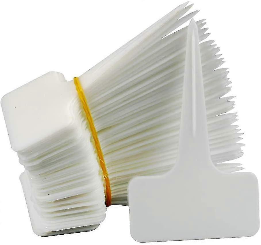 100 X T-shaped Plastic Plant Stake Weatherproof Insert Label Plant Label