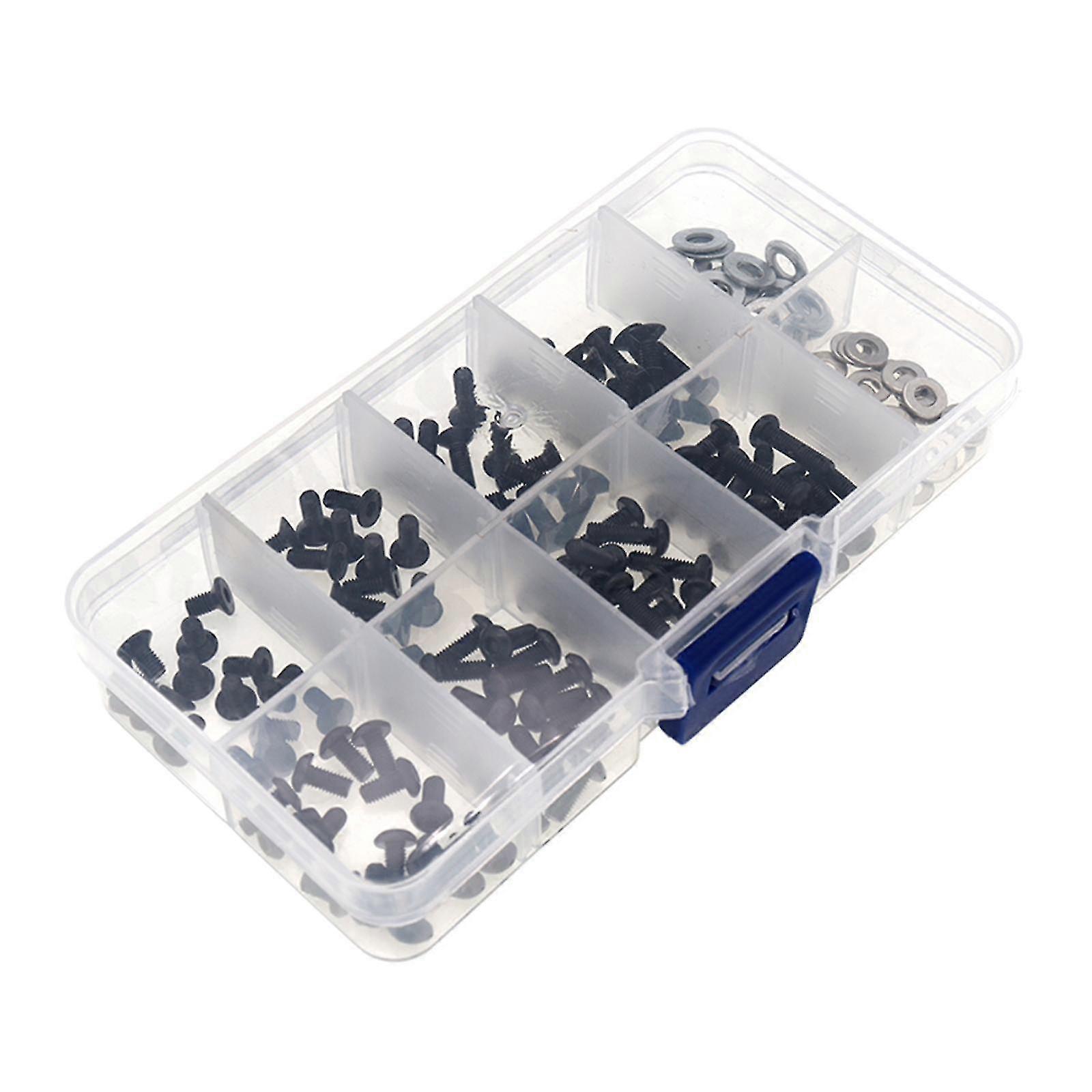 180pcs Rc Screws Kit Box Set Rc Hobby Universal Spare Accessories For Hsp Hpi Kyosho D90 Src10 1/10 Scale Rc Cars Crawler Parts Accessory