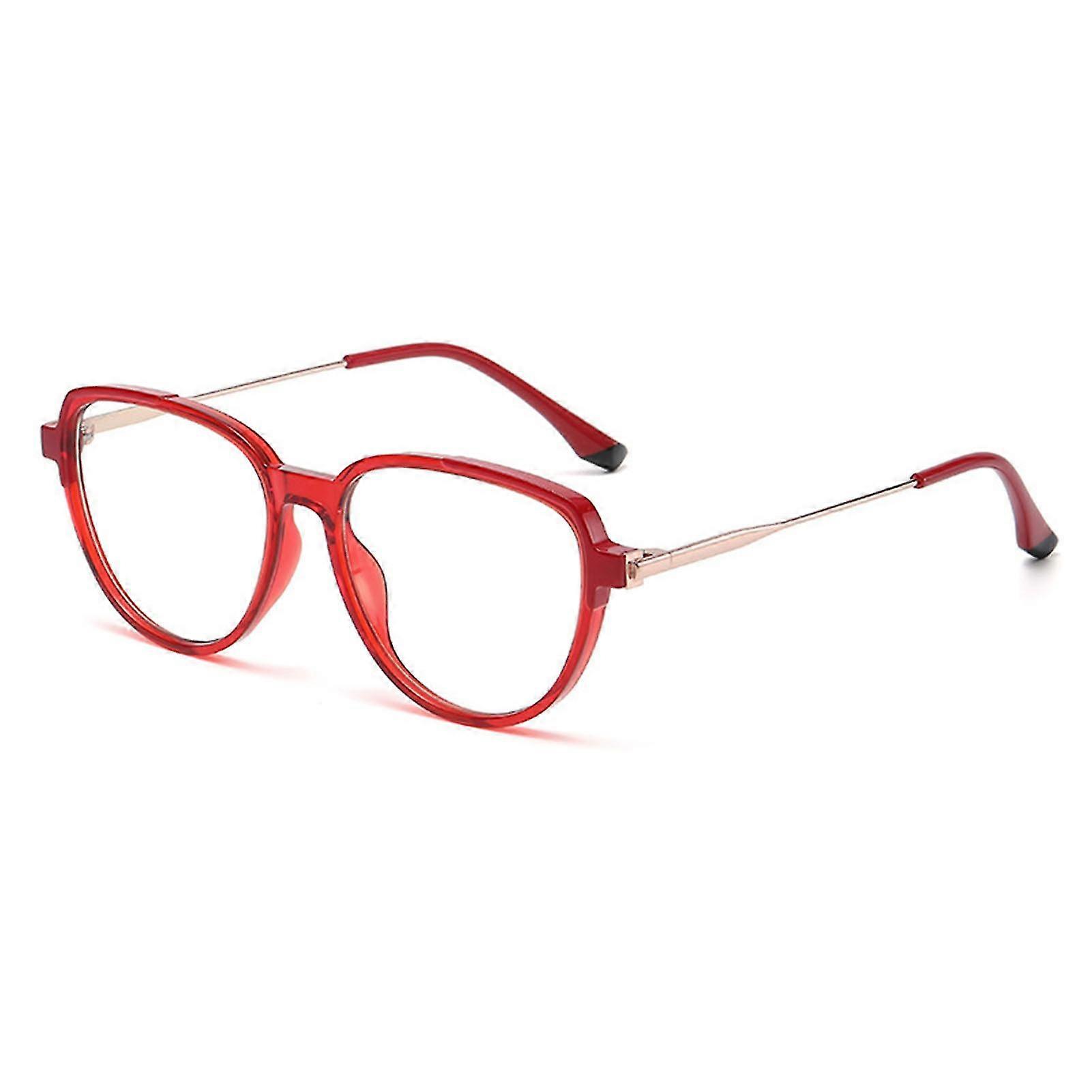 Women's Vintage Computer Glasses Blue Light Blocking Eyeglass Full Rim Flat Lens