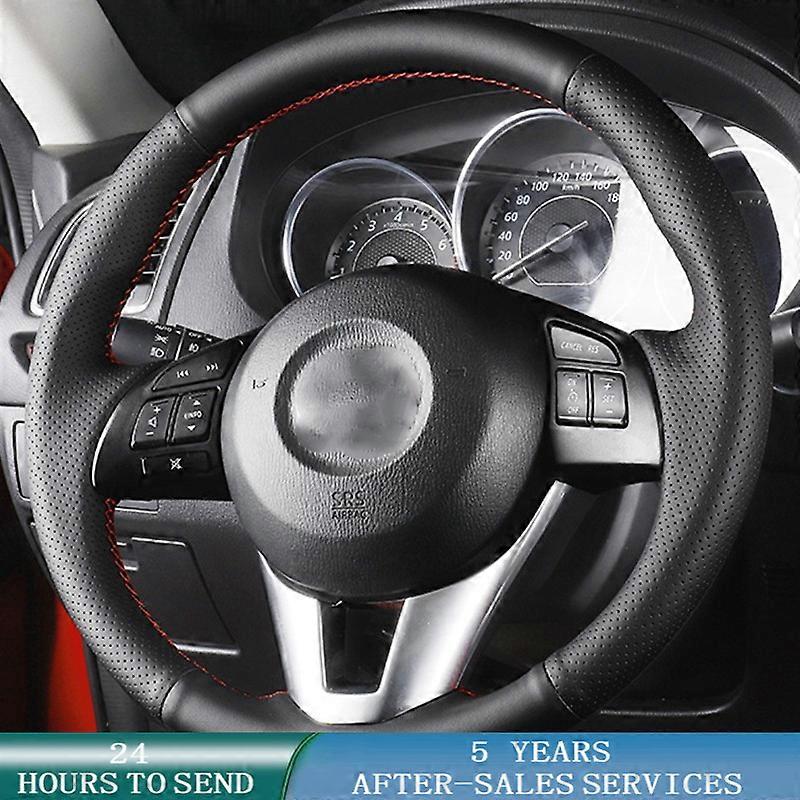 Customized Car Steering Wheel Cover Non-Slip Car Accessories For Mazda 3 Axela Mazda 6 Atenza Mazda 2 CX-3 CX3 CX-5 CX5 Scion iA