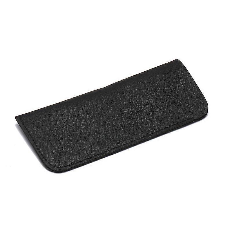 Black-Soft Glasses Case 3 Pieces, PU Leather Case Glasses Reading Bag for Women Men Kids