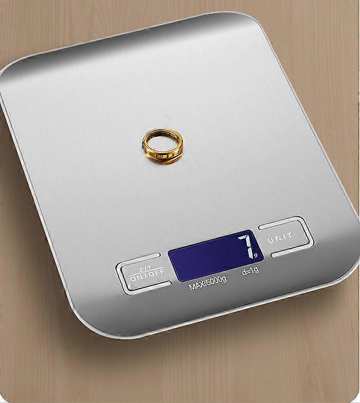 Digital Electronic Coffee Scale for Cooking Food High Accuracy Jewelry Weight Scales LCD Display Multi-Function Tare Function Stainless Steel 5kg-AAA