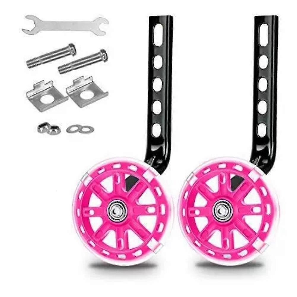 Bike Training Wheels Bicycle Adjustable Stabiliser, Suitable for 12 14 16 18 20 Inch Children's Bik