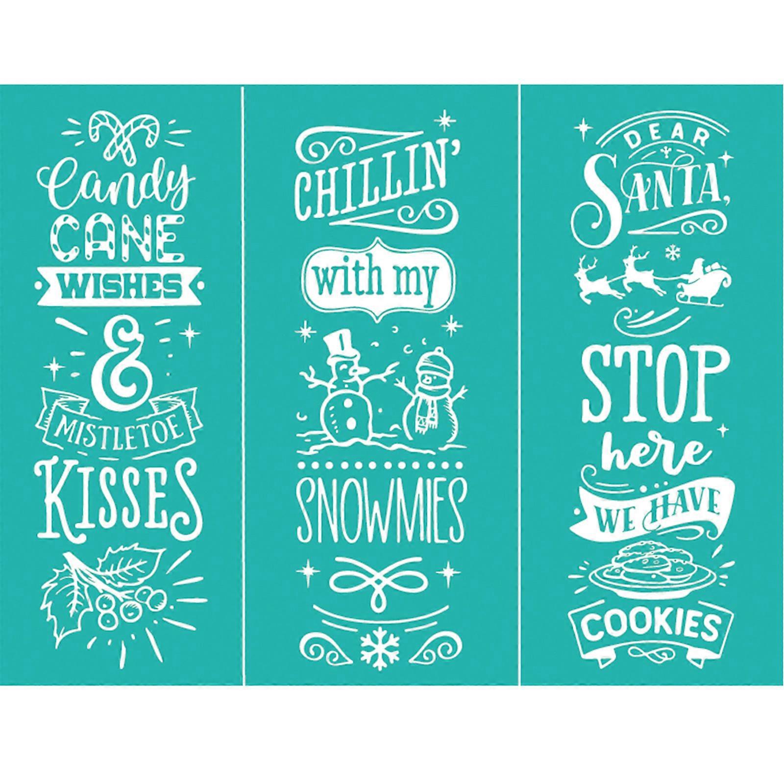 Christmas Theme Silk Screen Printing Stencil Reusable Sign Stencils