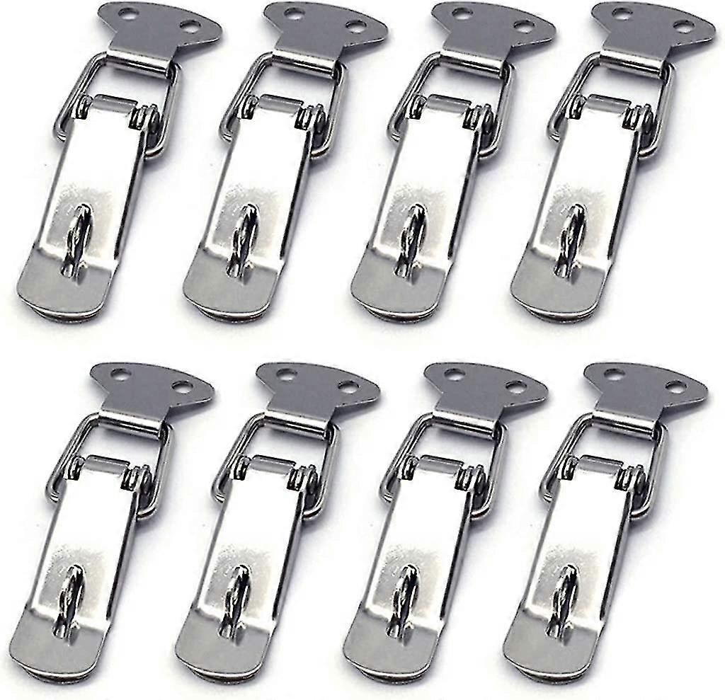 8Pcs Spring Latch Toggle Stainless Steel Lever Latch Spring Box For Case Box