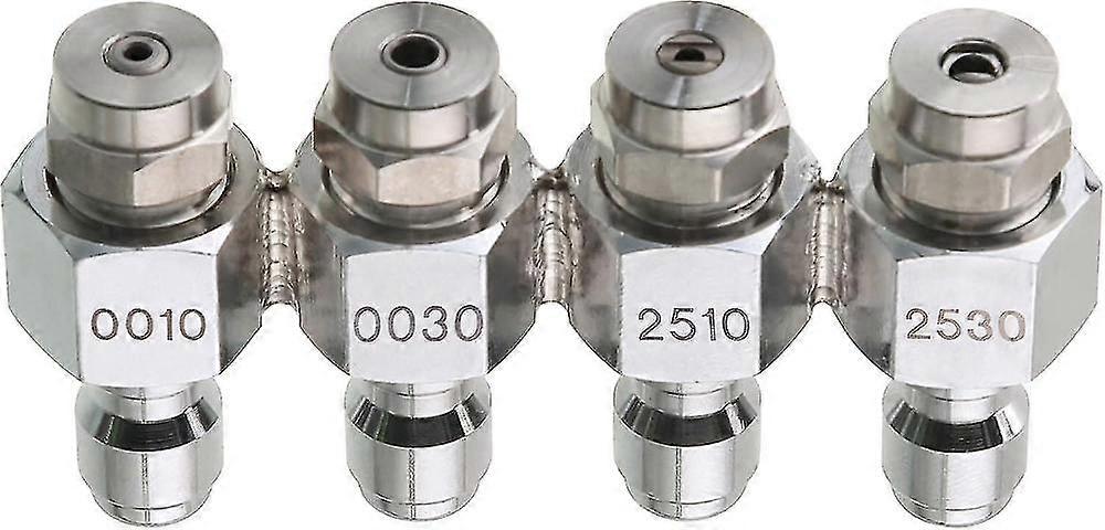 Compatible Pressure Washer Nozzle,downstream Nozzle Kit With 4 Way Tip Holder For Soft Wash,1/4in Quick Connect