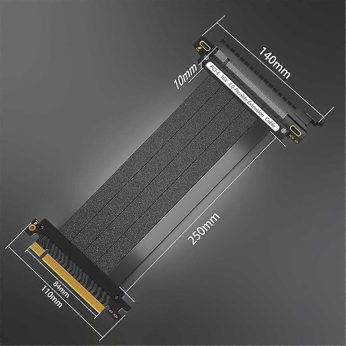 PCIE 4.0 16X Extension Cable High Speed GPU Riser Cable with PCI Express Port for GPU Extension Cab