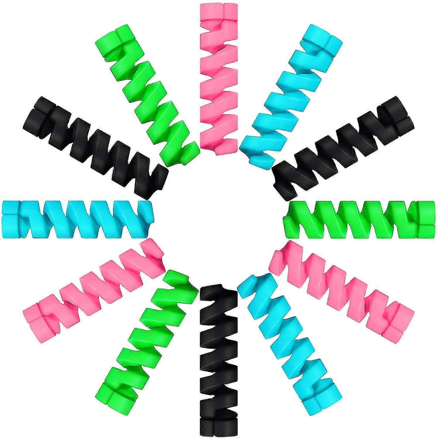 24pcs Silicone Flexible Cable Wire Protector, Mouse Cable Protector