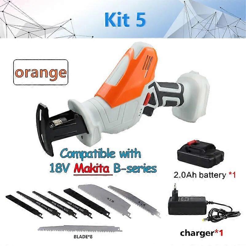 Compatible With 18V Makita B-series Reciprocating Saw Chainsaw Wood Metal PVC Pipe Cutting Cordless Reciprocating Saw Power Tool