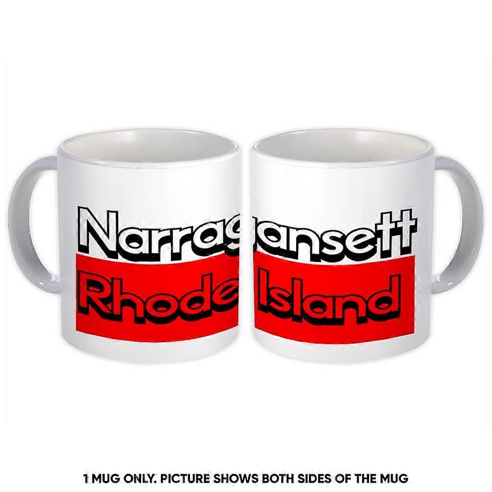 Gift Mug: Narragansett Rhode Island Rectangle