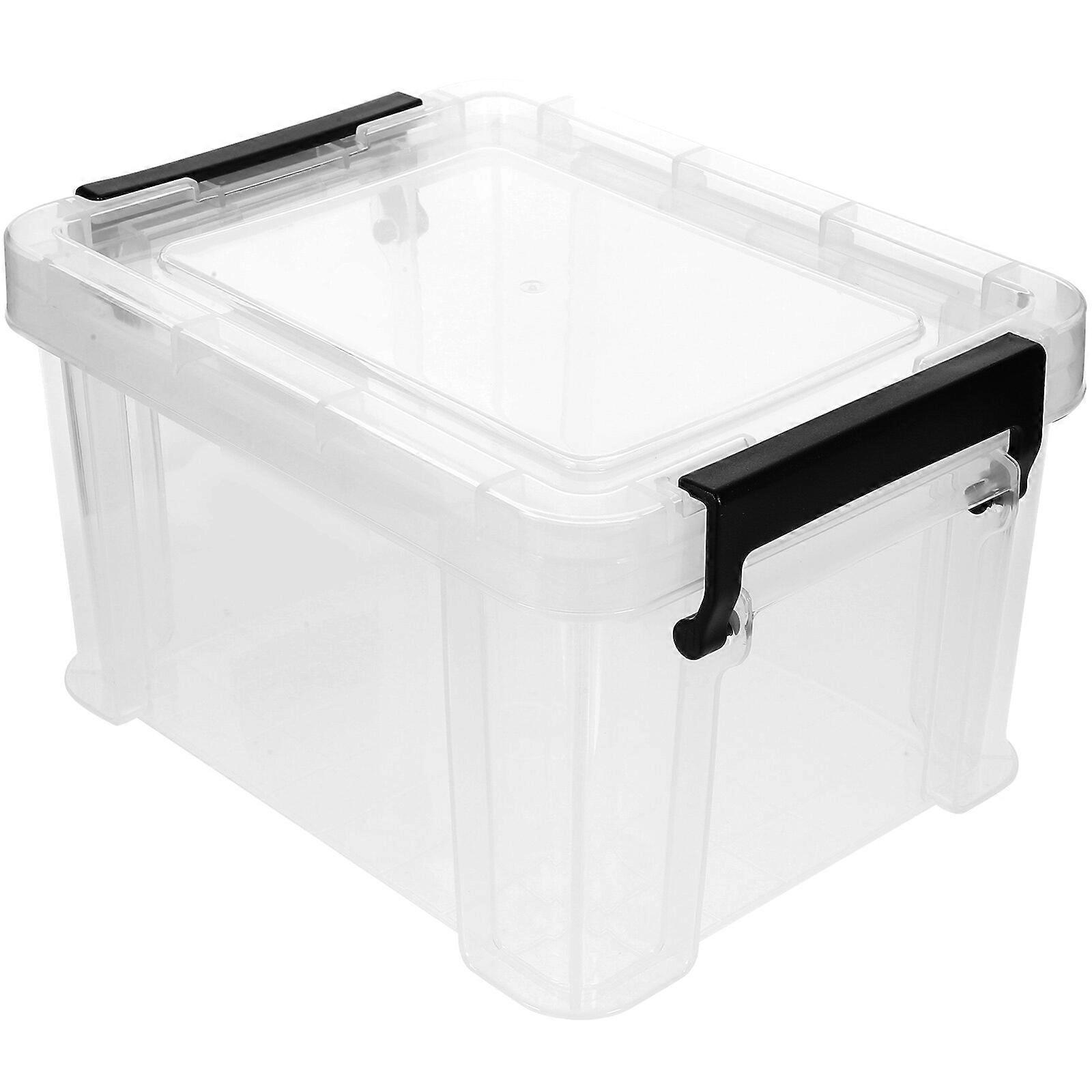 Household Storage Box With Lid Multi-functional Plastic Storage Box Portable Sundries Holder
