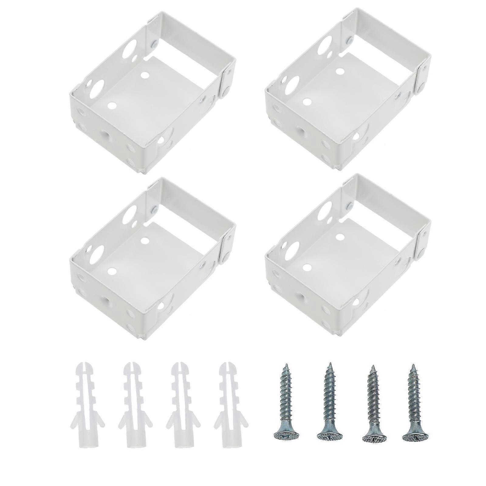 4 Pcs Curtain Bracket Window Blinds Headrail Bracket Blinds Color Head Blinds Mounting Bracket Curtain Side Brackets