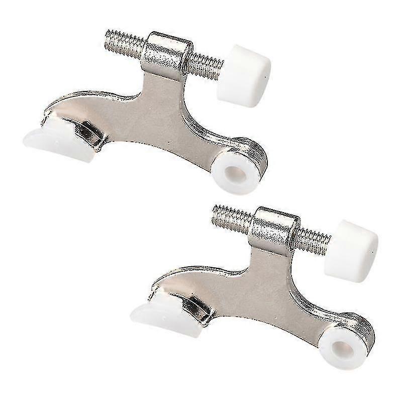 2 stuks zinklegering deurstopper buffer scharnier pin deurhouder heavy duty verborgen deurstop met rubberen bumper eenvoudig te installeren-r